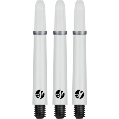 WHITE MEDIUM SHOT KOI CARBON DART SHAFTS  48mm