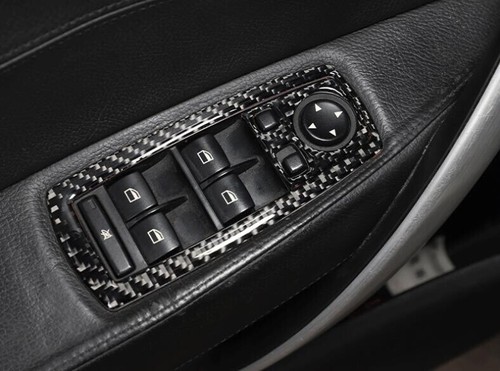 Fit For BMW X3 E83 2006-2010 Real Carbon Fiber Window Switch Button Garnish Trim - Picture 8 of 9