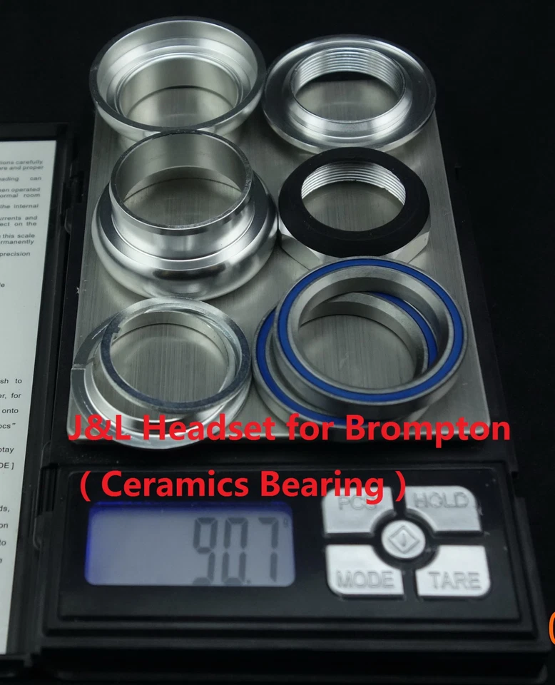 J&L 1 1/8" Ceramics Bearing Threaded 28.6*34MM Headset for Brompton-90g - Image 2 of 4