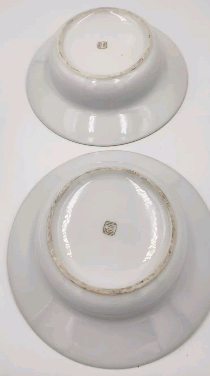 Set Vtg Japan Kutani Porcelain Ashtray Planter Trinket Hand