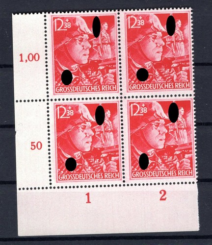 DR-3.Reich 910 Corner Edge Quad Block MNH Non Stamped (19529