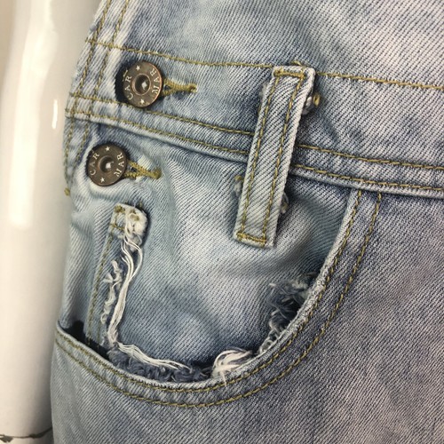 $278 LF Carmar Women's Blue Denim Ripped Distressed Cropped Overalls Small M - Picture 4 of 11