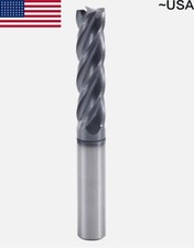 1/4" shank X 2-1/2" Long 4 Flute Solid Carbide End Mill - TiALN Coated USA