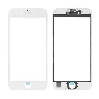 iPhone 6/6+ 6s/6s+ 7/7+ 8 Front Glas Scheibe mit OCA Folie + Rahmen 4 in 1
