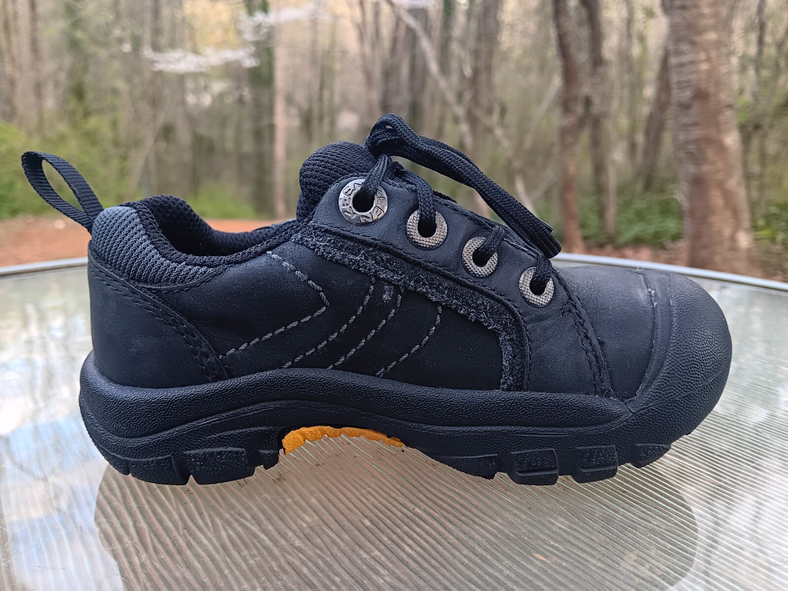 Scarpe casual Oxford in pelle nera KEEN bambino bambina taglia 9 (0 9 mesi)