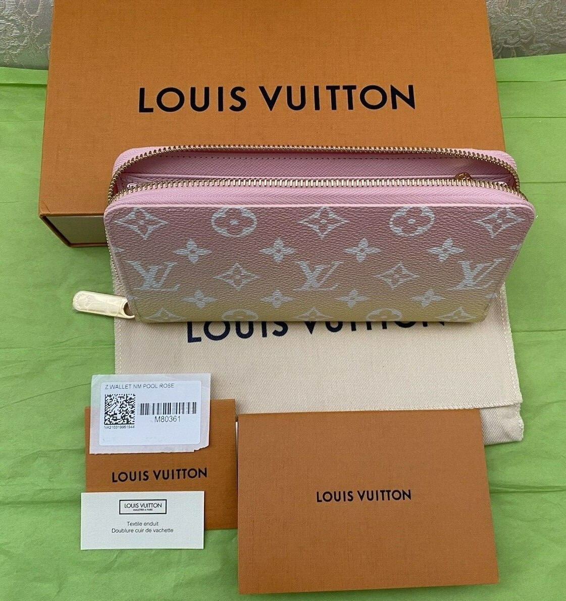 Auth M80361 Louis Vuitton Zippy Wallet Limited Edition -By The