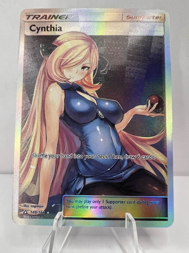 Cynthia Full Art Pokemon Anime Waifu Sexy Doujin ACG DIY Trainer Art card