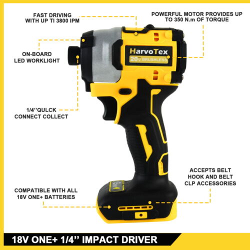 For DEWALT DCB203 20V Cordless 1/4" 20 Volt Brushless Impact Driver TOOL ONLY - Picture 3 of 16
