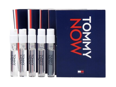 TOMMY HILFIGER TOMMY NOW EDT 1.5ml .05fl oz x 5 COLOGNE SPRAY SAMPLE VIALS