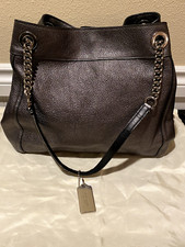 Coach Metallic Leather Shoulder bag With A Combo Chain Leather Shoulder Strap