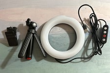 Video Conference Lighting Kits, 6 LED Selfie Ring Light with Tripod And Clamp