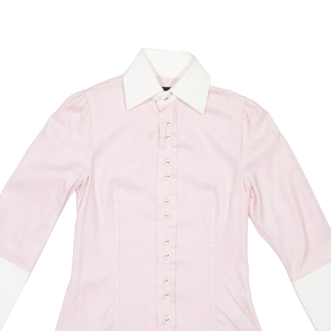 DSQUARED2 Camicia donna tinta unita rosa manica lunga S