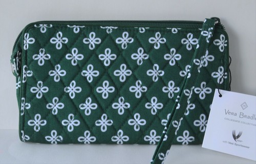 Bracciale Vera Bradley nuovo con etichette zip anteriore Collegiate Nebraska Oregon Baylor UNC $50 - Foto 3 di 13