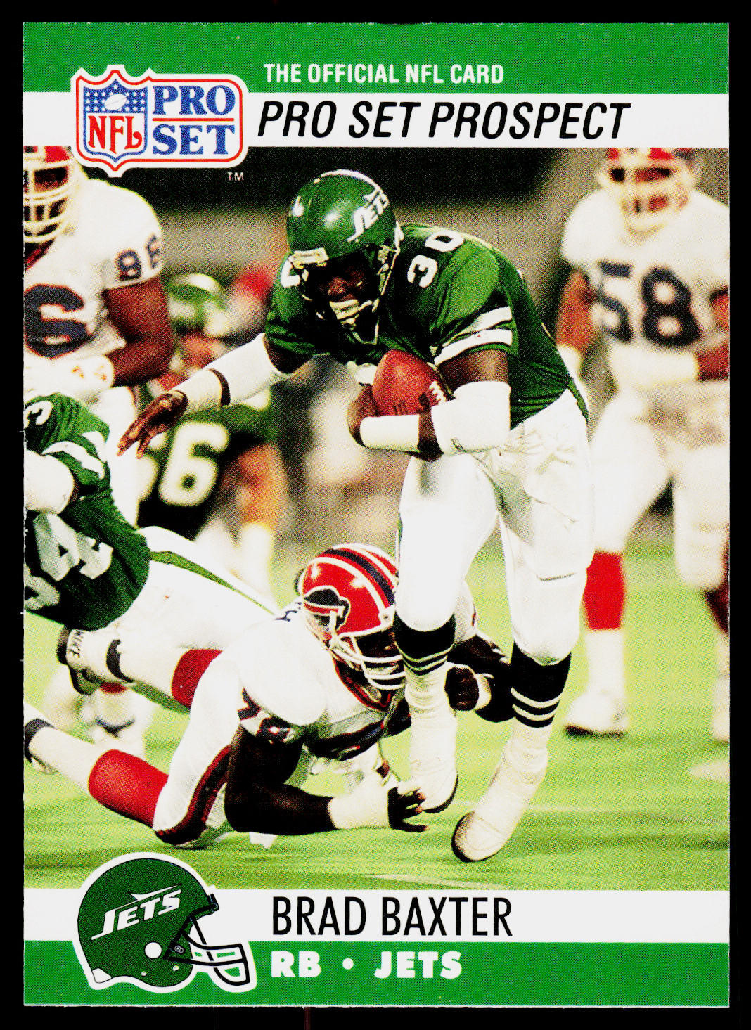Brad Baxter, 1990 Pro Set, #768, New York Jets, RC