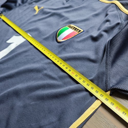 Italia 2003 2004 Puma Goalkeeper Size XL vintage football Shirt Y2k Buffon Grey - Foto 13 di 14