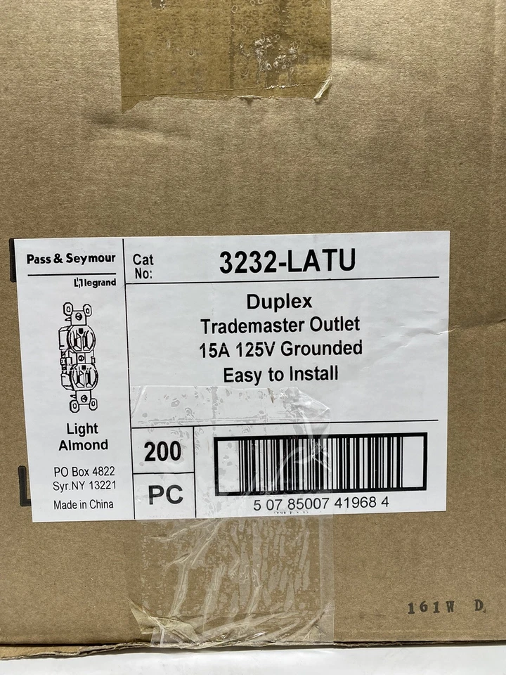 200x LEGRAND 3232LATU OUTLET, LIGHT ALMOND, 2-POLE, 3-WIRE GRD, 15 A, 125 V - Image 3 of 4