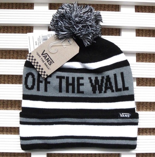 VANS Black BOBBLE BEANIE HAT Toque 
