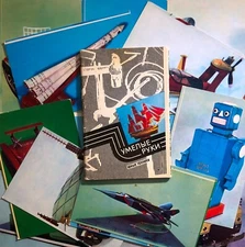 1973 USSR Robot Rocket Toys Postcard - Vintage Set of 8 pcs Collectible