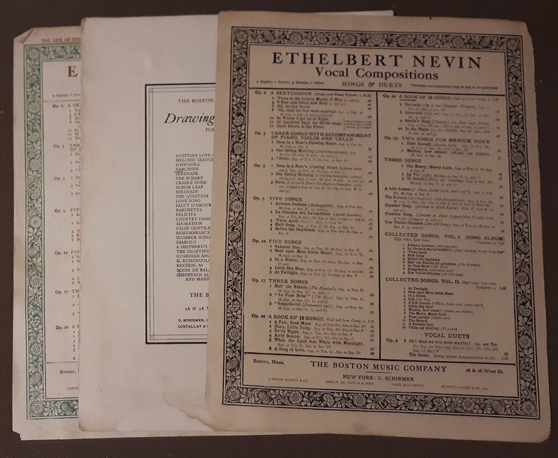 1899 Narcissus Vintage Piano Sheet Music by Ethelbert Nevin