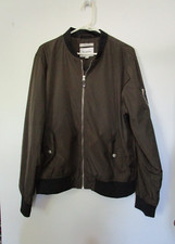 Goodfellow  Co Black Full Zip Water Resistant Wind Breaker Jacket Mens Large