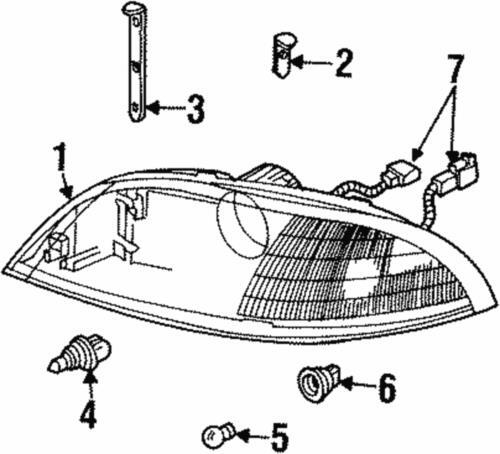 Conjunto de faros derecho para Ford Windstar LX SE SEL 1999-2000 (P/N XF2Z-13008-AA)