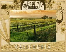 Paso Robles California Laser Engraved Wood Picture Frame Landscape (5 x 7)