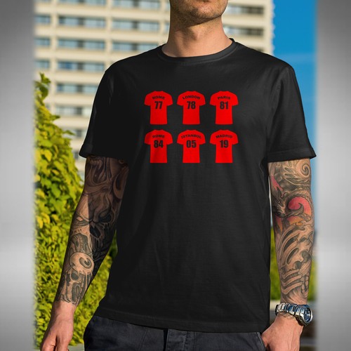 Liverpool Champions League T-Shirt 6 X Winners Football Christmas Small to 5XL - Picture 2 of 3