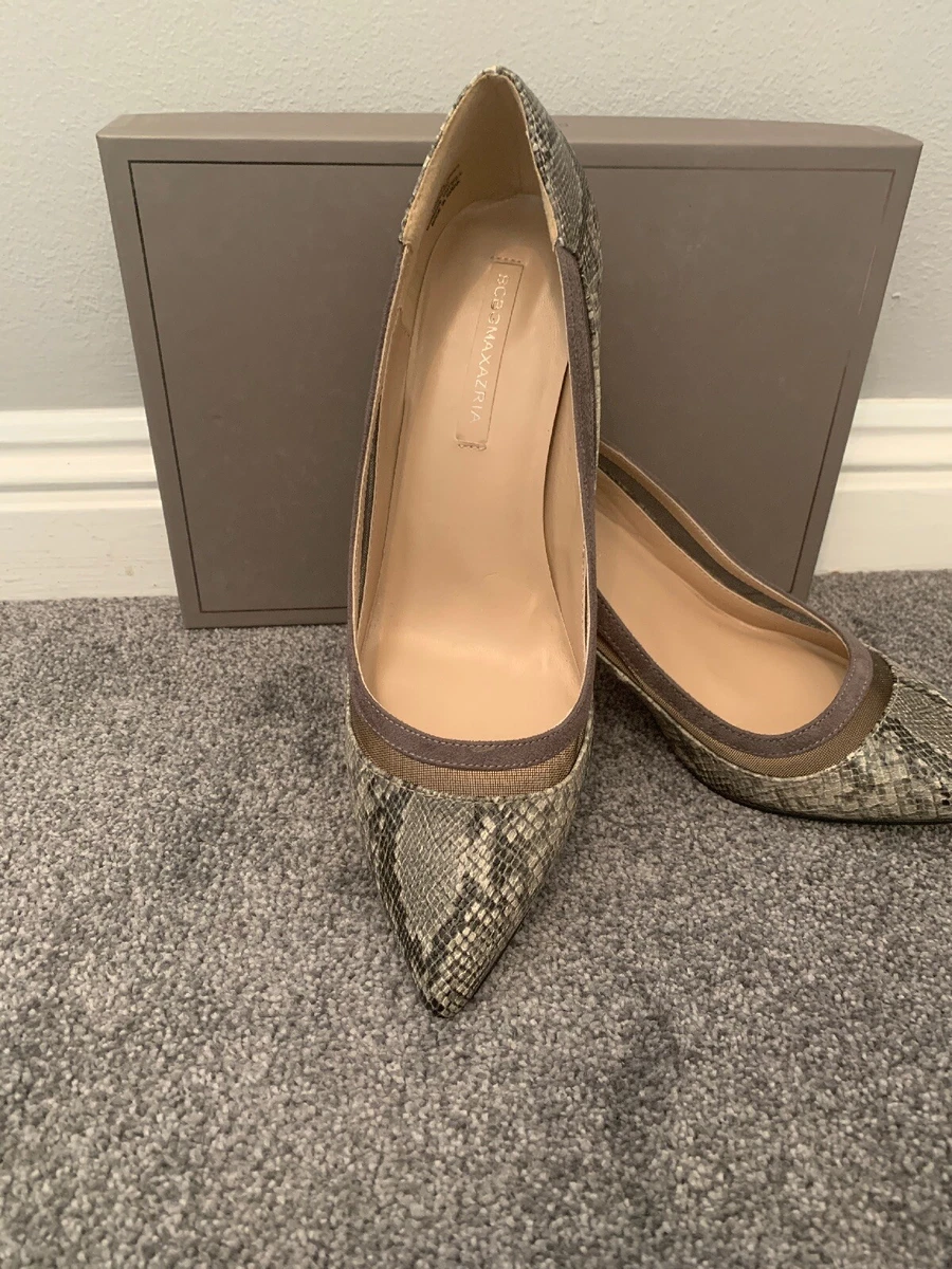 BCBG MAX MARA Grey Animal Print Court Shoes Ladies UK 7