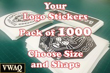 Custom Logo Stickers Big Pack 1000 Stickers Your Logo Design Vinyl Prints VWAQ