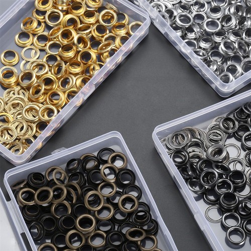 100 Sets Grommets Eyelets 3/8in for Repairing Canvas Tarps Tents Pool Coverings - Picture 5 of 26