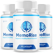 (3 Pack) Memo Rise Advanced Nootropic Formula Brain Supplement MemoRise 180 Caps