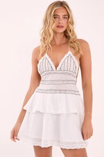 Nastygal White Mini Dress Womens Daywear Dresses