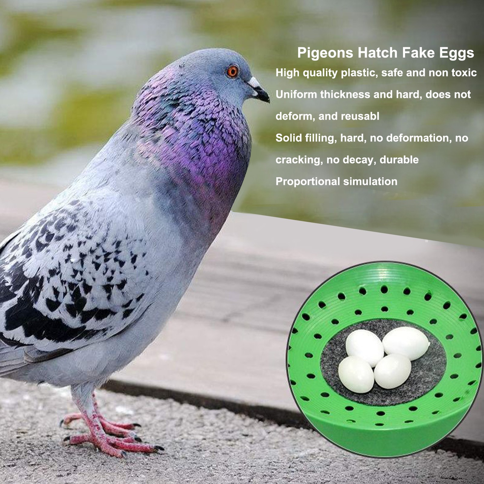 Dove False Eggs Simulated Dove Fake Eggs For Dove Breeding Hatching☜