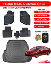 Juego completo de tapetes forros de coche para Honda City 3D TPE 2003-2008 para todo tipo de clima