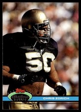 1991 Stadium Club Chris Zorich Rookie Chicago Bears #290