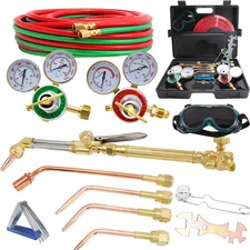 Cutting Torch Set Oxy Acetylene Torch Kit,Portable Gas Cutting Torch and Welding