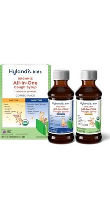 Hylands Naturals Kids Cough & Mucus Combo Pack Grape 4oz Day Night Exp 12/2026