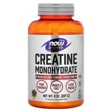 Now Foods Sports Creatine Monohydrate Pure Powder 8 oz 227 g GMP Quality