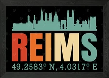 Reims Framed Wall Art Poster Canvas Print Picture