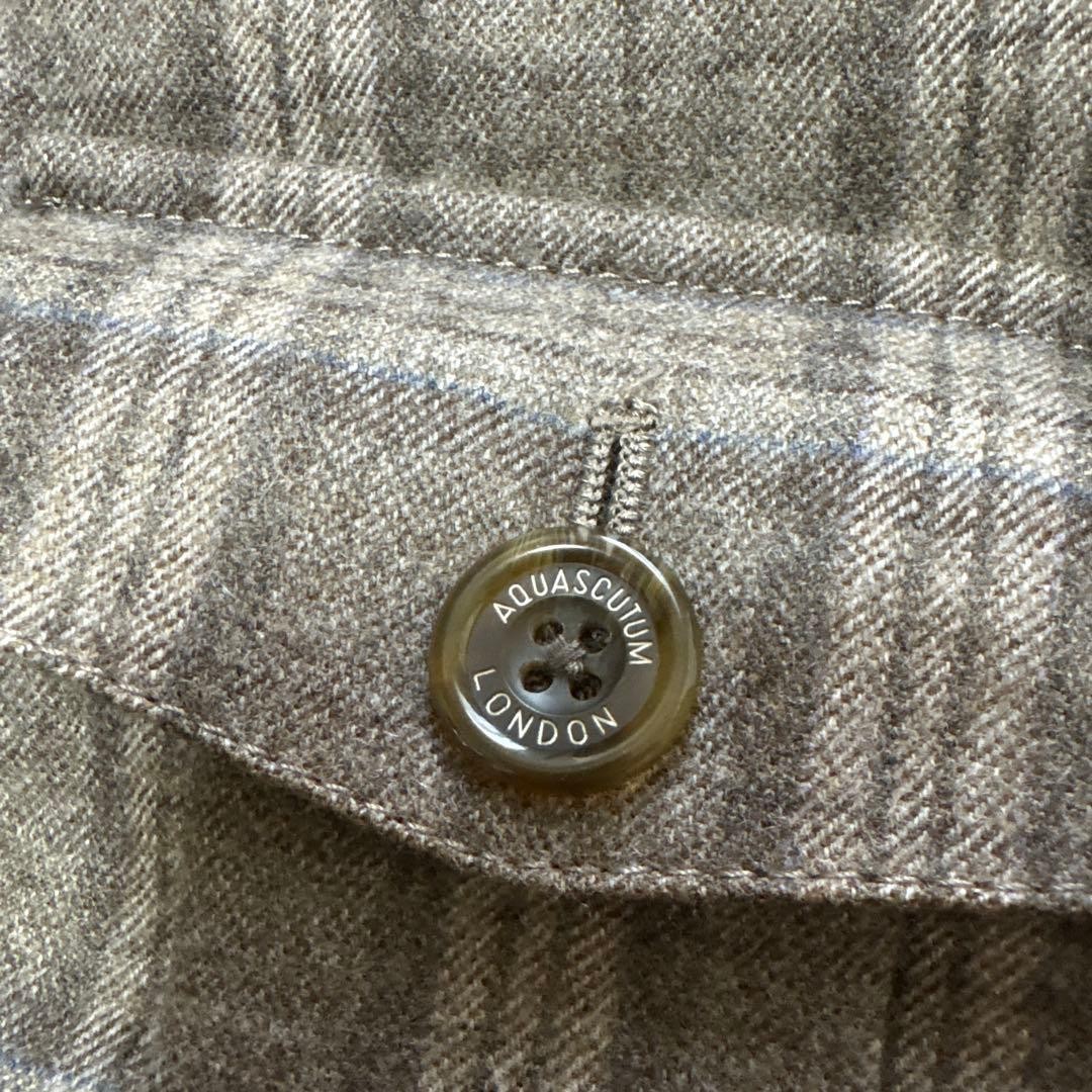 Aquascutum Loro Piana Down Vest, Gray, Check, Men's, Size L, i27299 thumbnail 7