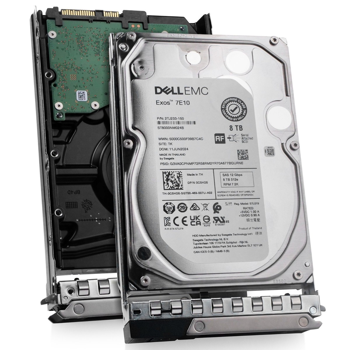 Dell 8TB 7.2K RPM SAS 12Gb/s 512e 3.5in Enterprise PowerEdge HDD