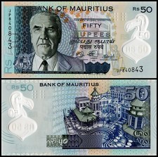 Mauritius 50 Rupees, 2021, P-65A.2, UNC, Polymer