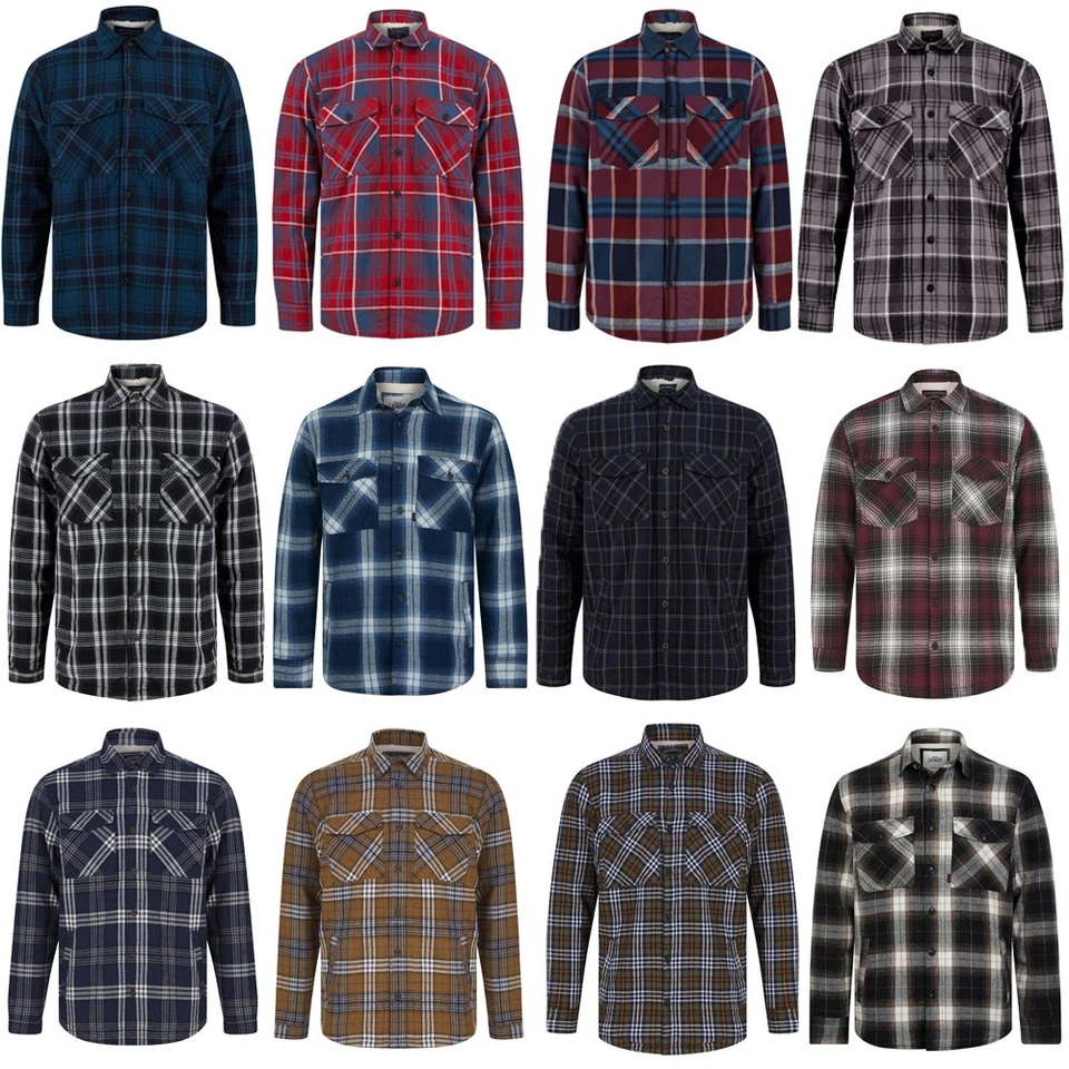 Tokyo Laundry Check Shirt Mens Thick Warm Fleece Lined Work Overshirt Winter Top - Image 1 of 1