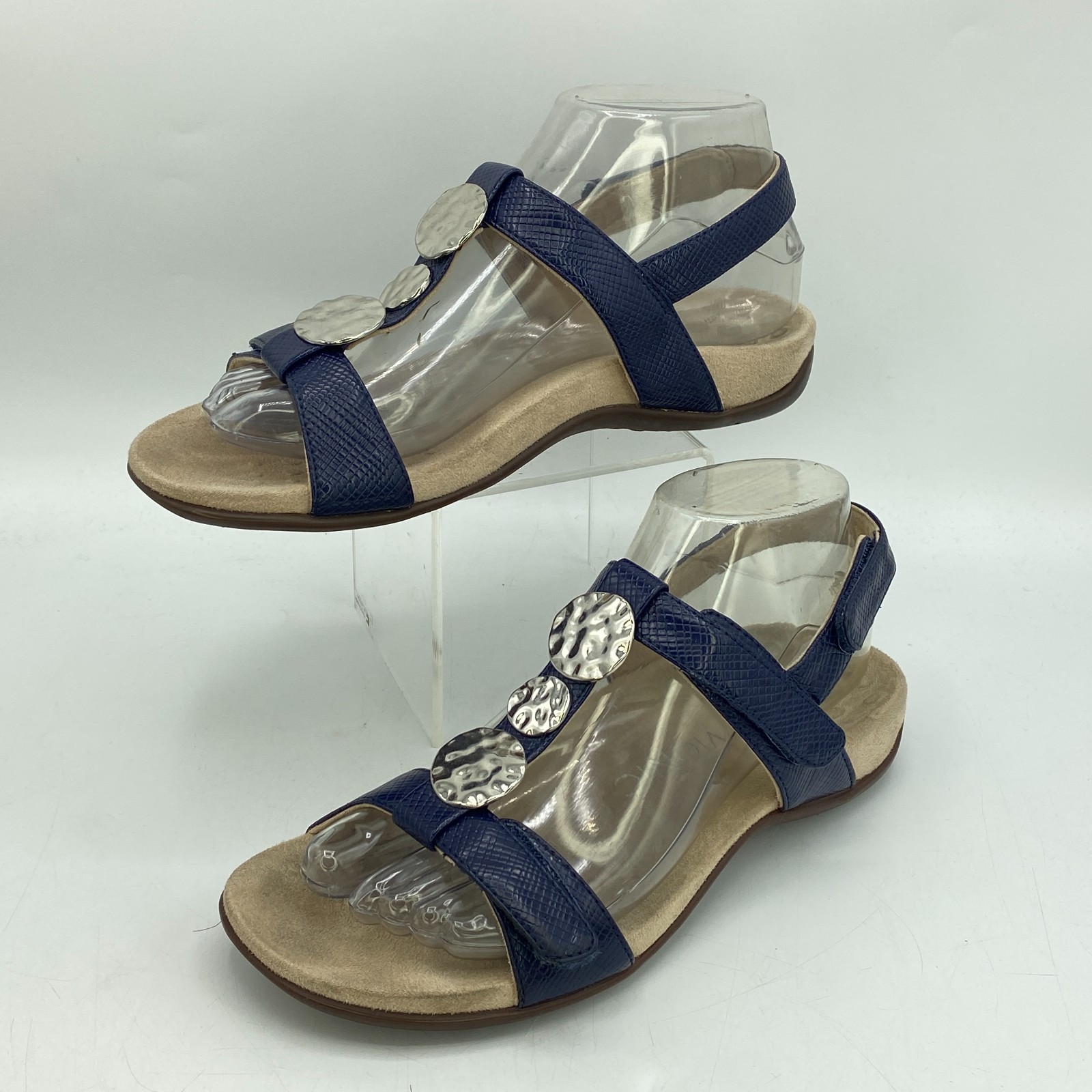 Vionic Farra Lizard Slingback Sandals Womens Blue… - image 2