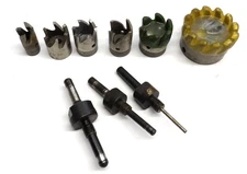 9 Pc  ATI Precision Metal  Hole Saw Lot Industrial Aircraft Tool USA