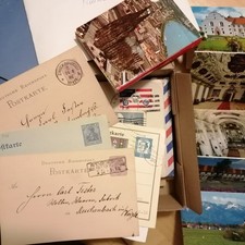 11 KG  BRIEFMARKEN BRIEFE POSTKARTEN ALBEN WUNDERKISTE DEUTSCHLAND DDR ALLE WELT