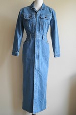 Universal Threads Long Blue Denim Jean Dress, Sz 2 Regular