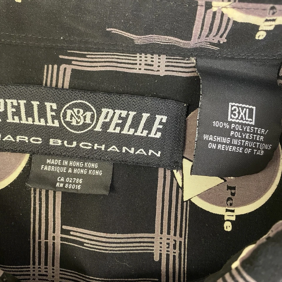 Camisa Pelle Pelle Marc Buchanan L/S Abotonada Para Hombre Hip Hop 3XL Y2K AOP Logo De Colección Foto 4 de 4
