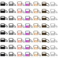 Key Fob Hardware 1 Inch 56 Pcs Keychain Hardware with Key Chain Rings Key Cha...