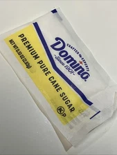 DOMINO (500 x ct) White Sugar Individual Loose Packets 1/10 oz ea. BB: 2028 NEW